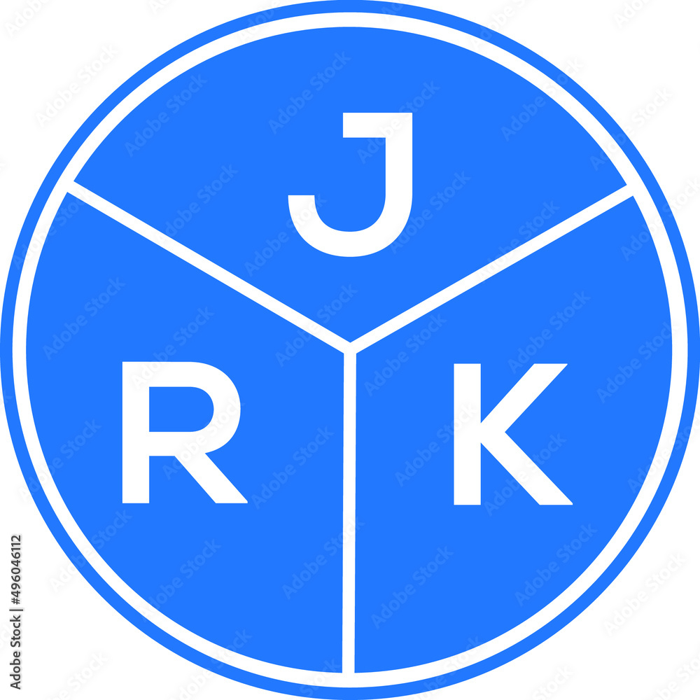 JRK letter logo design on White background. JRK creative Circle letter logo concept. JRK letter design. JRK letter logo design on White background. JRK creative Circle letter logo concept. JRK letter design.