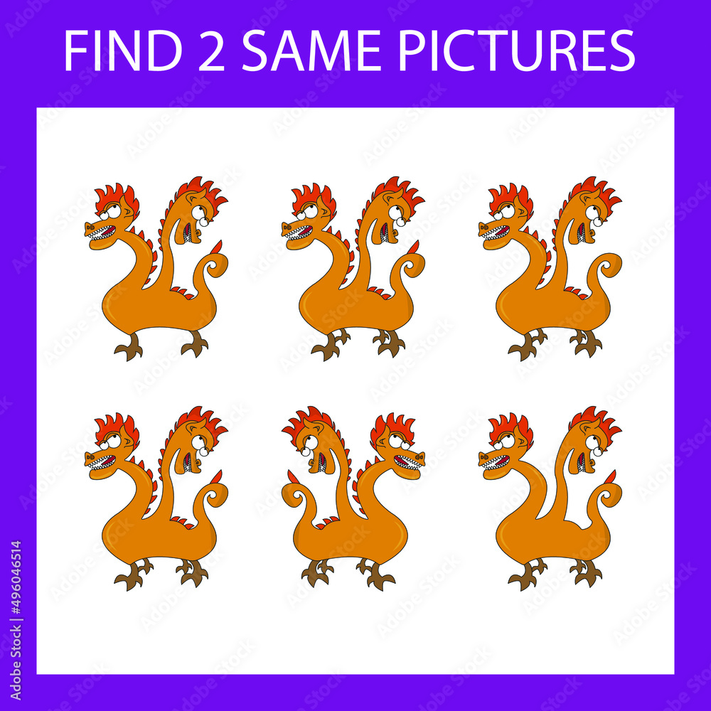 Find a pair game with funny colorful monsters. Worksheet for preschool kids, kids activity sheet, printable worksheet
Find a pair game with funny colorful monsters. Worksheet for preschool kids, kids activity sheet, printable worksheet
