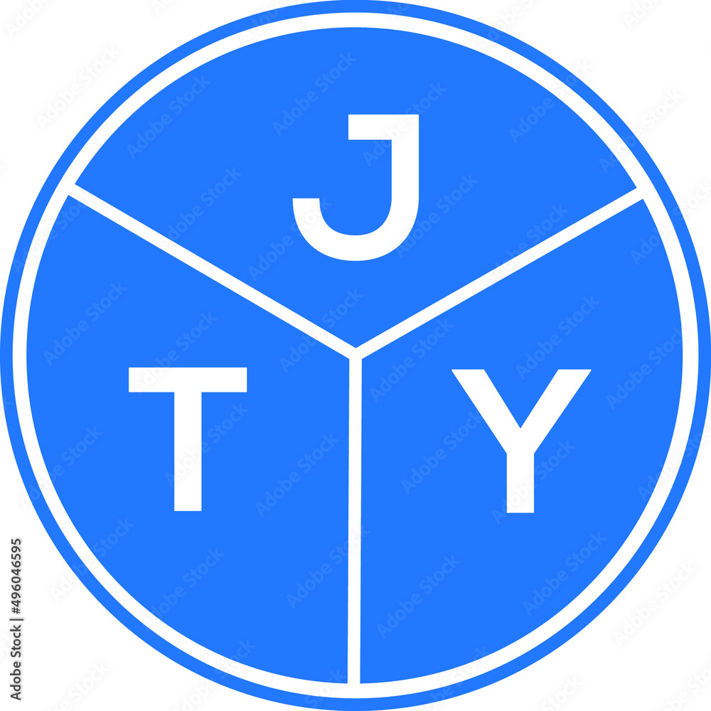 JTY letter logo design on White background. JTY creative Circle letter logo concept. JTY letter design. JTY letter logo design on White background. JTY creative Circle letter logo concept. JTY letter design.