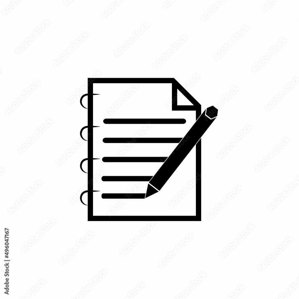 Write Document User Interface Outline Icon Logo Vector Illustration Write Document User Interface Outline Icon Logo Vector Illustration