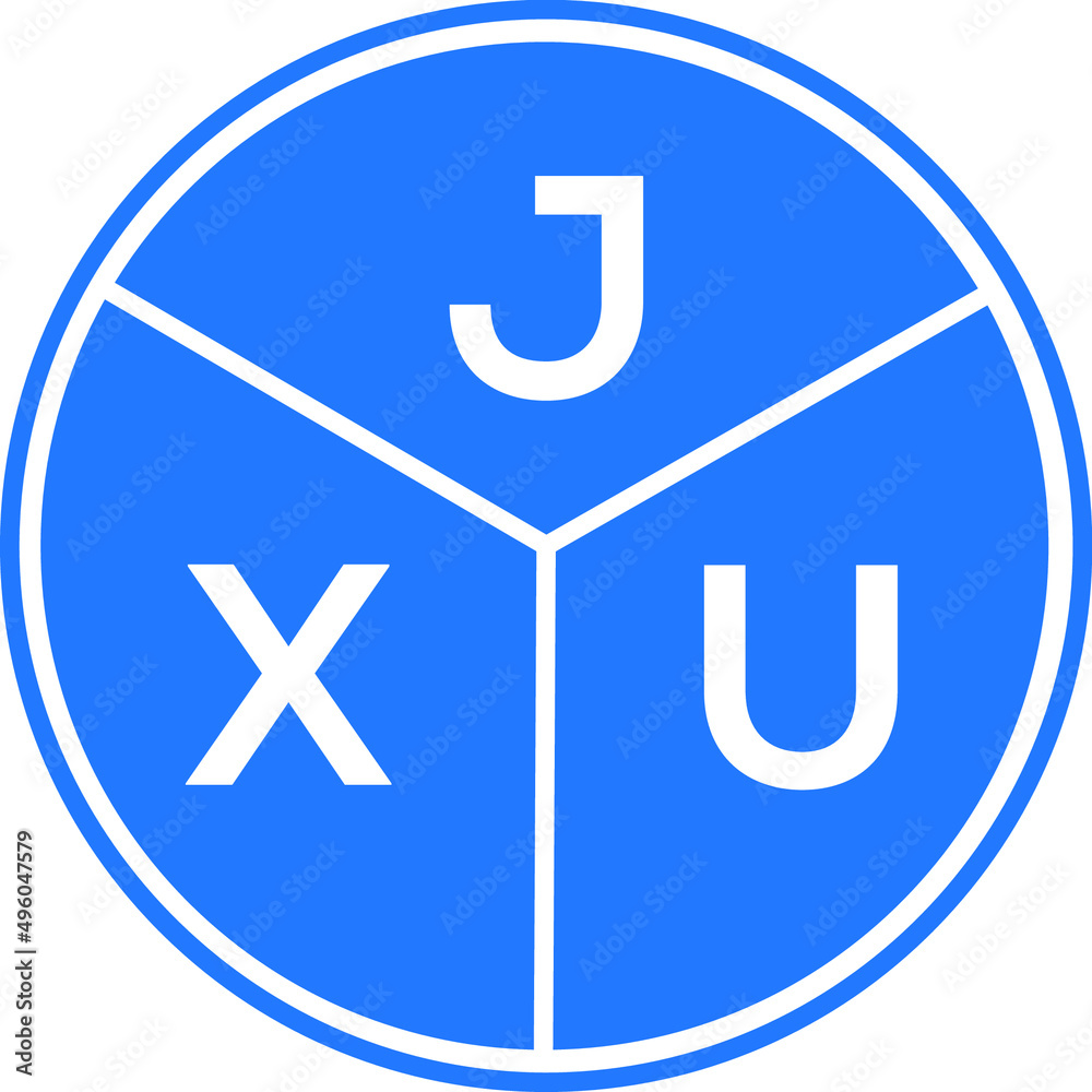 JXU letter logo design on white background. JXU creative circle letter logo concept. JXU letter design. 