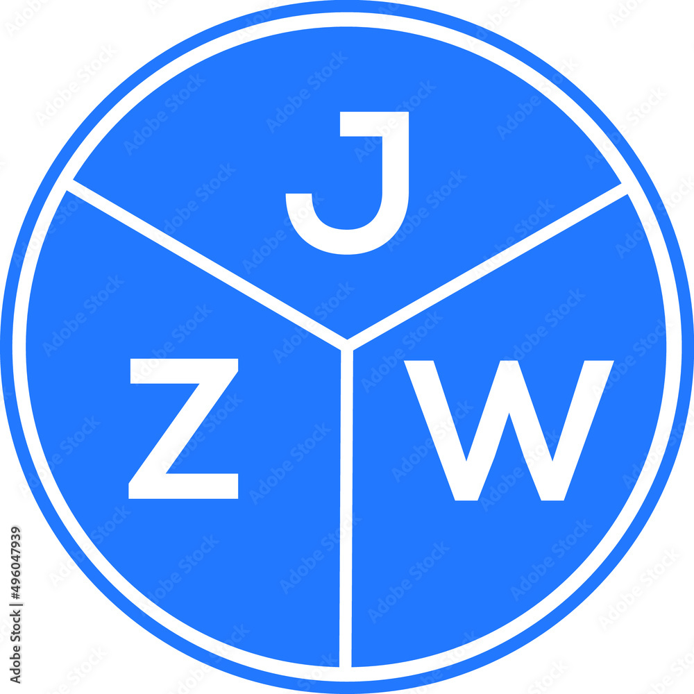JZW letter logo design on white background. JZW creative circle letter logo concept. JZW letter design. JZW letter logo design on white background. JZW creative circle letter logo concept. JZW letter design.