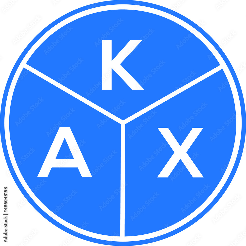 KAX letter logo design on white background. KAX creative circle letter logo concept. KAX letter design. KAX letter logo design on white background. KAX creative circle letter logo concept. KAX letter design.