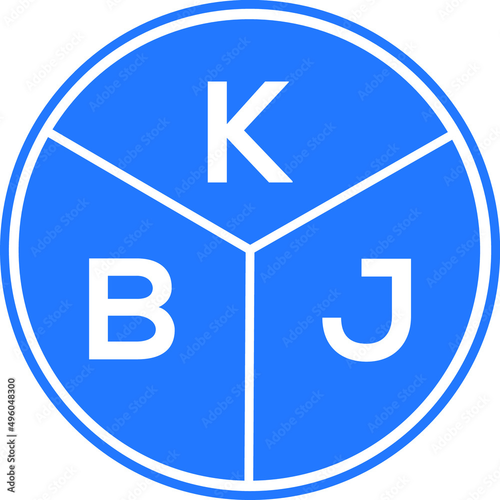 KBJ letter logo design on white background. KBJ creative circle letter logo concept. KBJ letter design. KBJ letter logo design on white background. KBJ creative circle letter logo concept. KBJ letter design.
