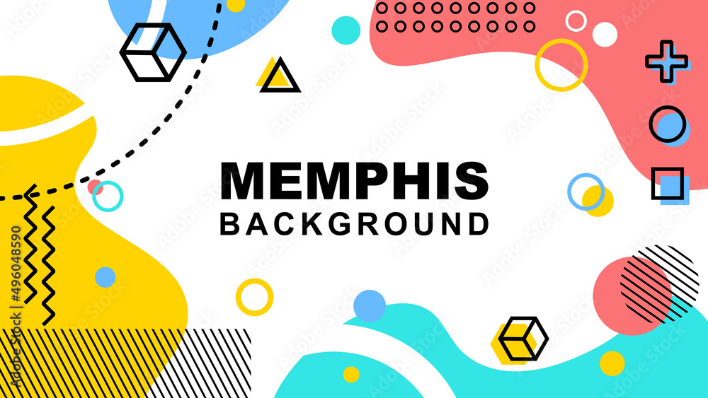 Abstract simple shape fluid shapes memphis style background Free Vector geometric wallpaper