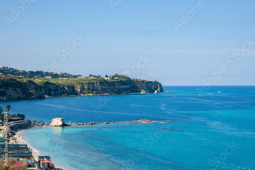 View of the coast and The Tyrrhenian Sea, Tropea, Calabria, Italy