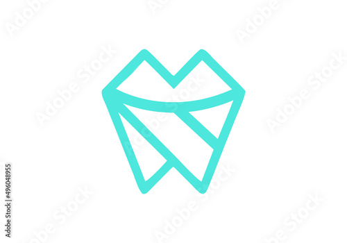 Dental Geometric line logo design