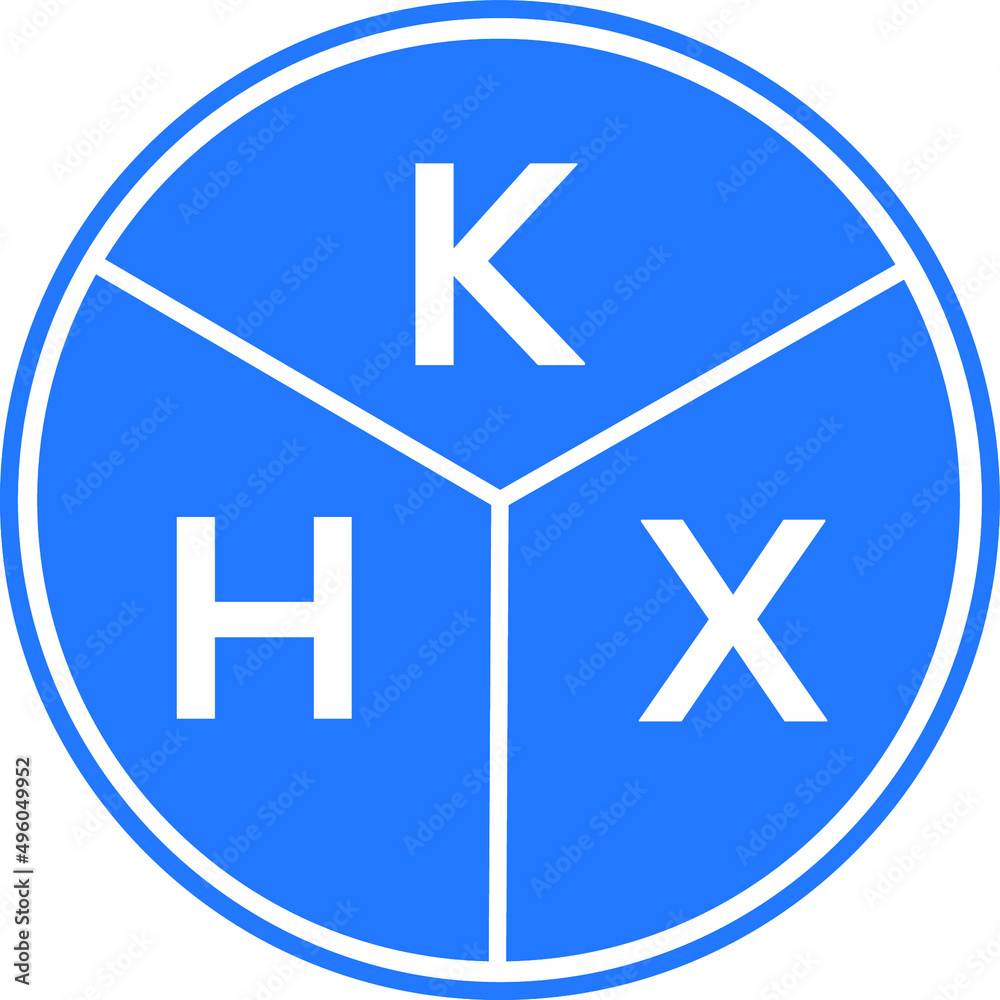 KHX letter logo design on White background. KHX creative Circle letter logo concept. KHX letter design. KHX letter logo design on White background. KHX creative Circle letter logo concept. KHX letter design.