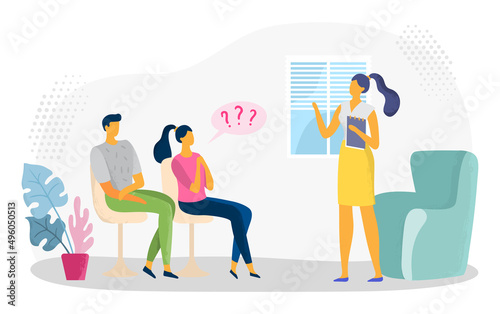 Psychotherapy session for couple, mental treatment for people