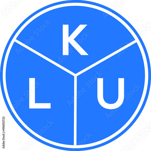 KLU letter logo design on White background. KLU creative Circle letter logo concept. KLU letter design. 