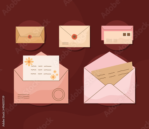 five letter envelopes