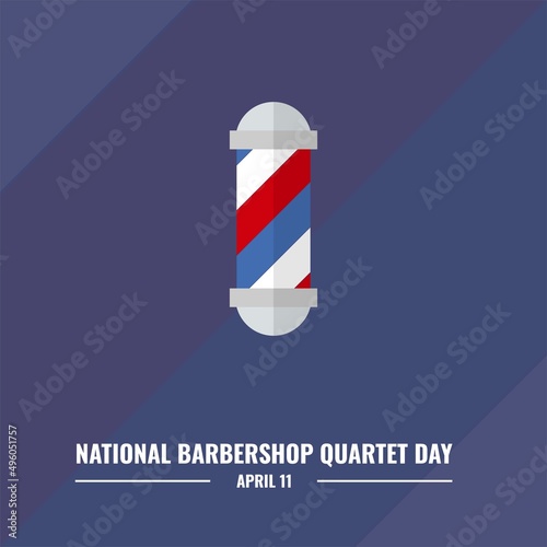 Barbershop Vector Light Graphic, National Barbershop Quartet Day Design Concept, suitable for social media post templates, posters, greeting cards, banners, backgrounds, brochures. Vector Illustration