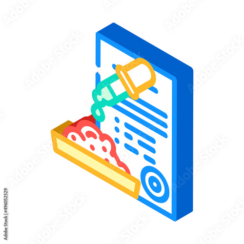 meat quality check isometric icon vector. meat quality check sign. isolated symbol illustration