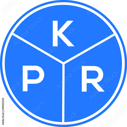 KPR letter logo design on White background. KPR creative Circle letter logo concept. KPR letter design. 