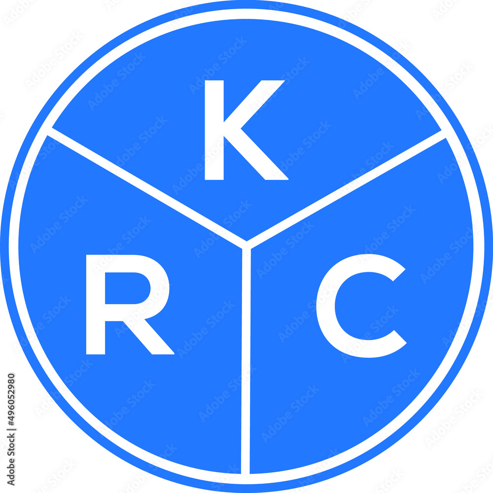 KRC letter logo design on White background. KRC creative Circle letter logo concept. KRC letter design. KRC letter logo design on White background. KRC creative Circle letter logo concept. KRC letter design.