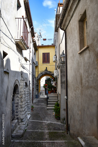 A narrow street in Faicchio, a small village in the province of Benevento, Italy. © Giambattista