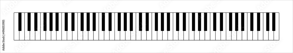 Piano keyboard. Piano vector diagram. Musical instrument illustration. Piano keyboard. Piano vector diagram. Musical instrument illustration.