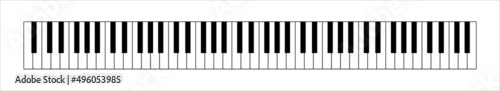 Piano keyboard. Piano vector diagram. Musical instrument illustration.