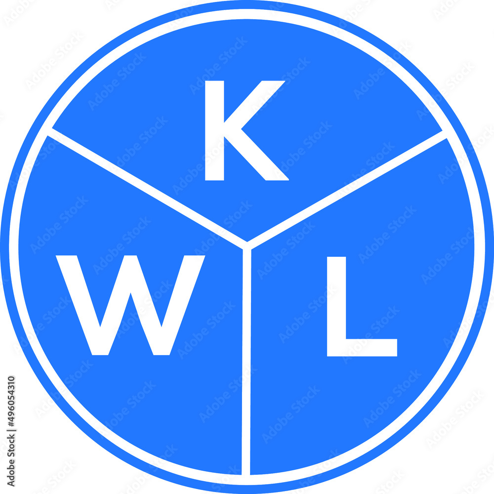 KWL letter logo design on White background. KWL creative Circle letter logo concept. KWL letter design. KWL letter logo design on White background. KWL creative Circle letter logo concept. KWL letter design.