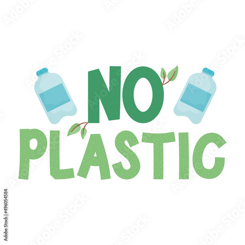 illustration of no plastic