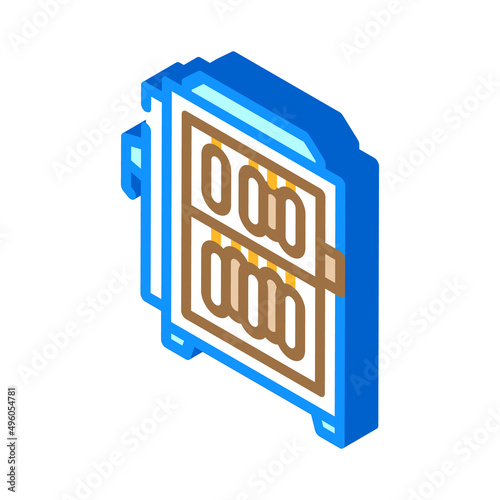 intensive cooling chamber isometric icon vector. intensive cooling chamber sign. isolated symbol illustration
