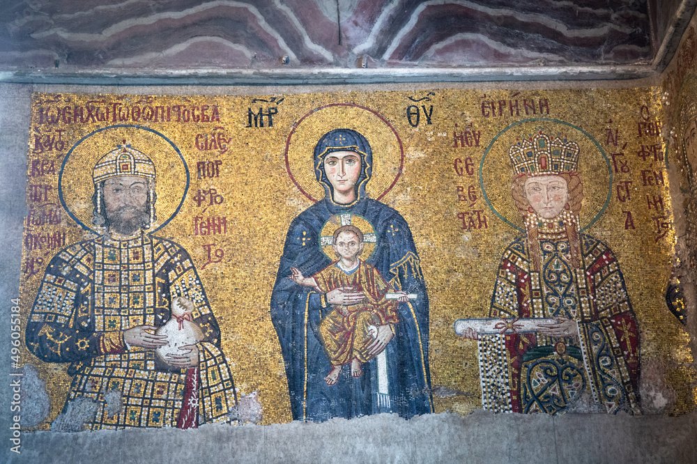 mosaic of the virgin mary