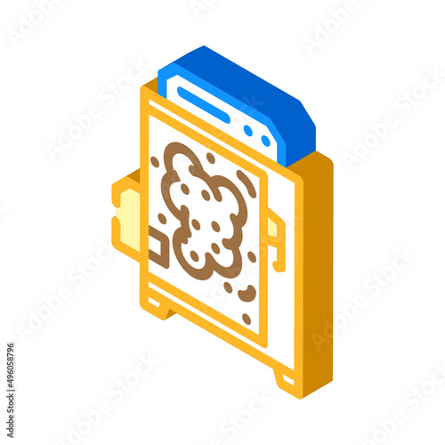 smoking chamber isometric icon vector. smoking chamber sign. isolated symbol illustration