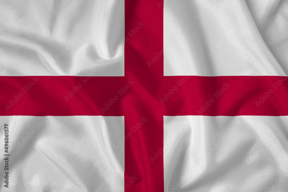 England flag with fabric texture. Close up shot, background England flag with fabric texture. Close up shot, background