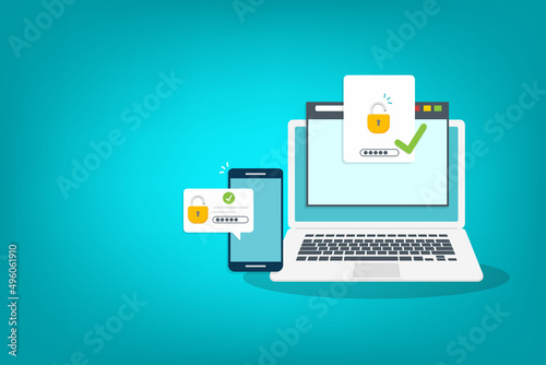 Two Factor Authentication , Multi-Factor Authentication 
 Security Concept photo