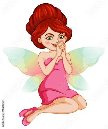 Beauty fairy on a white background