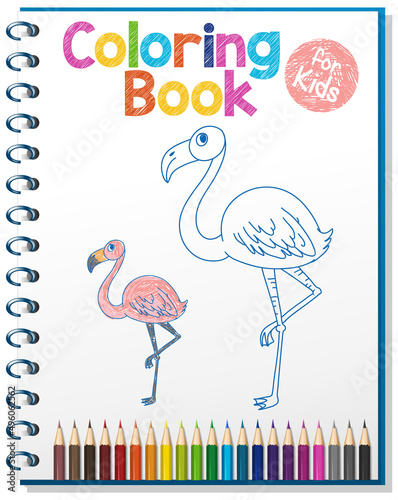 Coloring book worksheet for kids