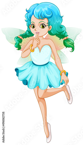 Beautiful fairy girl cartoon character