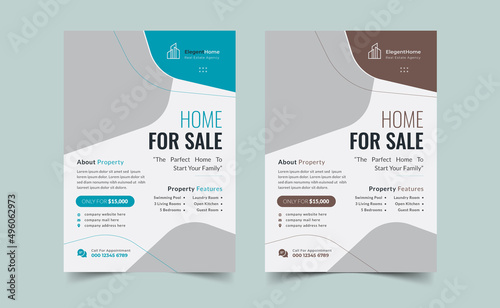 Home Sale Real Estate Flyer Template, Professional home sale flyer design template, corporate real estate flyer design.
