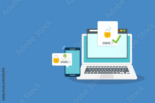 Two Factor Authentication , Multi-Factor Authentication Security Concept photo