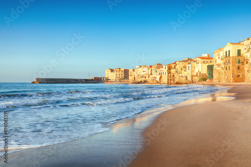 Breathtaking cityscape of Cefalu city.