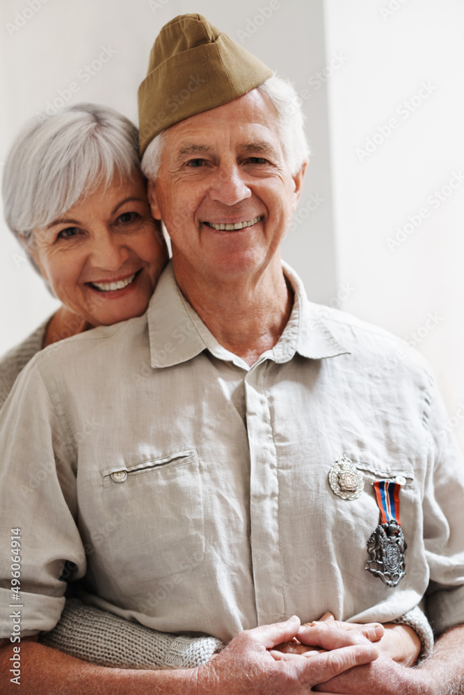 © Anne/peopleimages.com - He still looks so handsome in his uniform. Cropped shot of a senior war veteran and his wife.