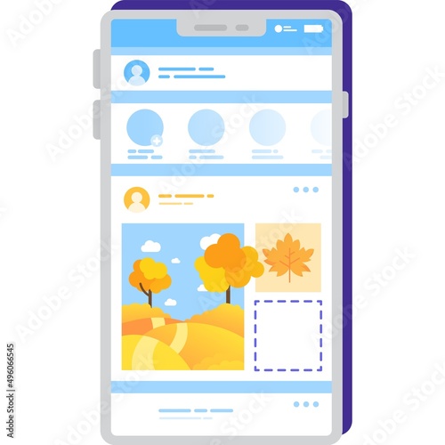 Account content creation vector flat icon isolated
