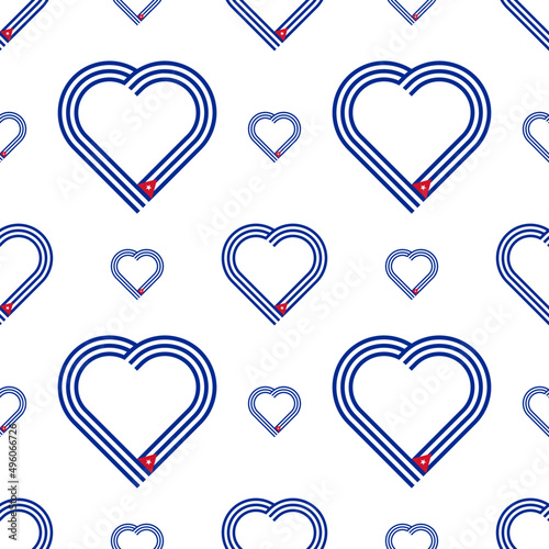 heart ribbon pattern of cuba flag. vector illustration