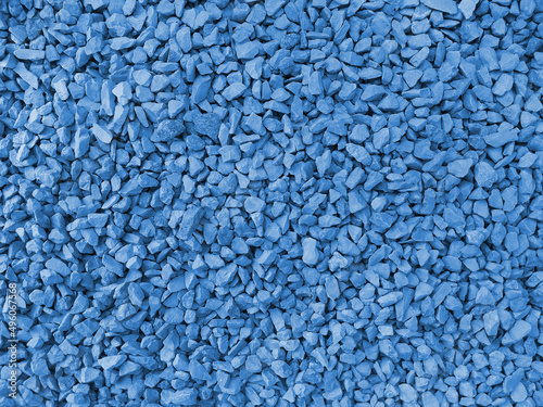 Tablou pe pânză blue colored natural granule stones for landscaping decoration