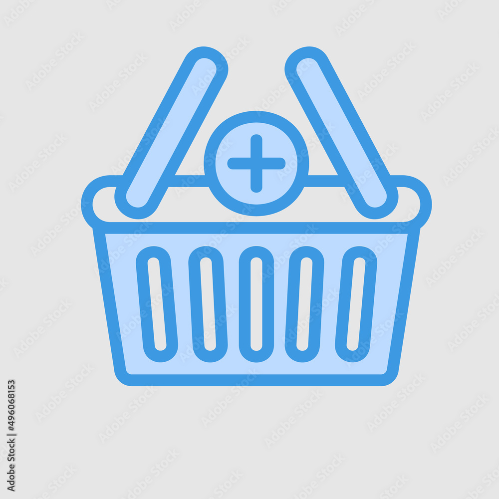 Add cart icon in blue style about black friday, use for website mobile app presentation Add cart icon in blue style about black friday, use for website mobile app presentation