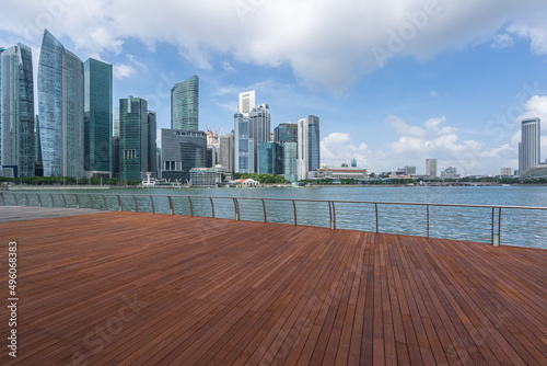 panoramic city skyline in singapore