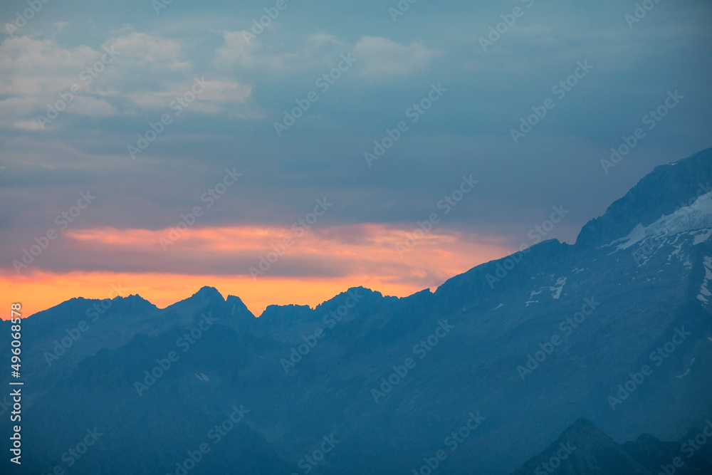 sunrise over the mountains