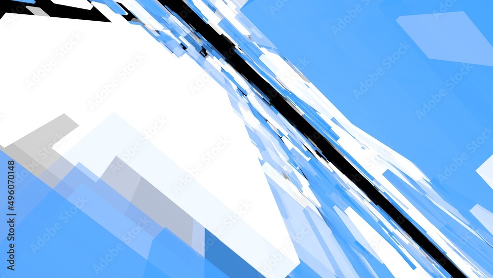 Obraz premium ブロック トンネル 青 シンプル VJ [別Verあり]