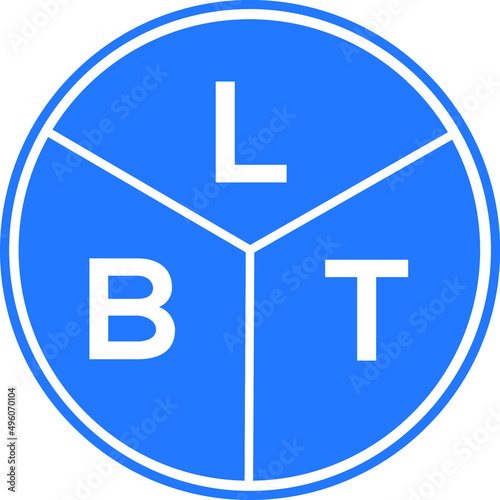 LBT letter logo design on white background. LBT creative circle letter logo concept. LBT letter design. 