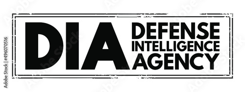 DIA - Defense Intelligence Agency acronym text stamp, concept background
