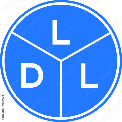 LDL letter logo design on White background. LDL creative Circle letter logo concept. LDL letter design. 