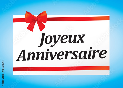 JOYEUX ANNIVERSAIRE CARTE