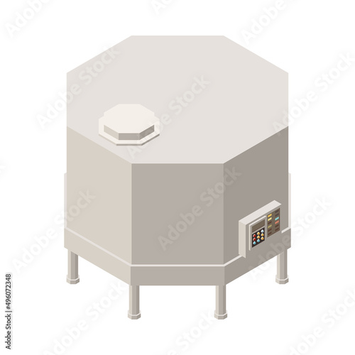 Milk Tank Isometric Composition