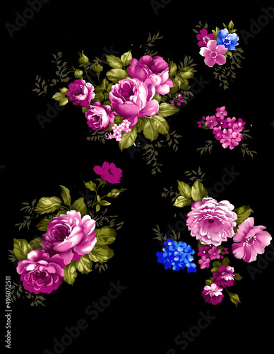flowers pattern design floral seamless botanical tropical background