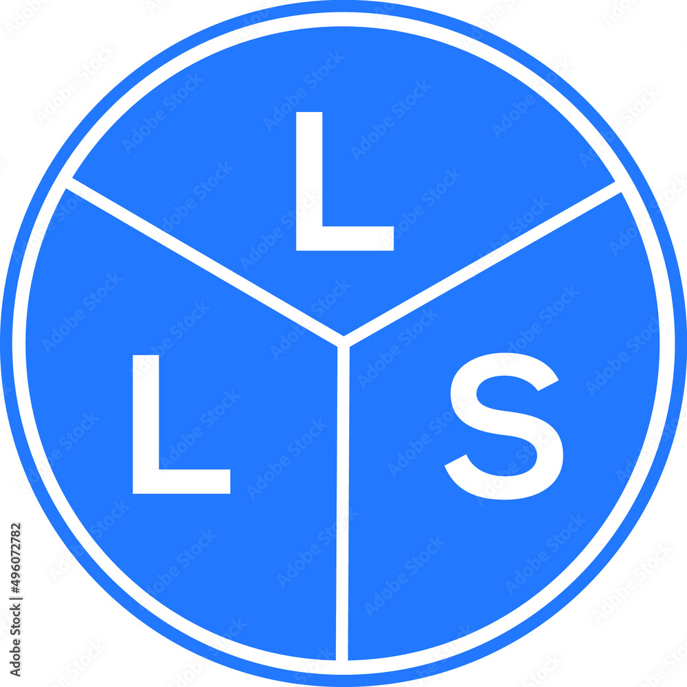 LLS letter logo design on White background. LLS creative Circle letter